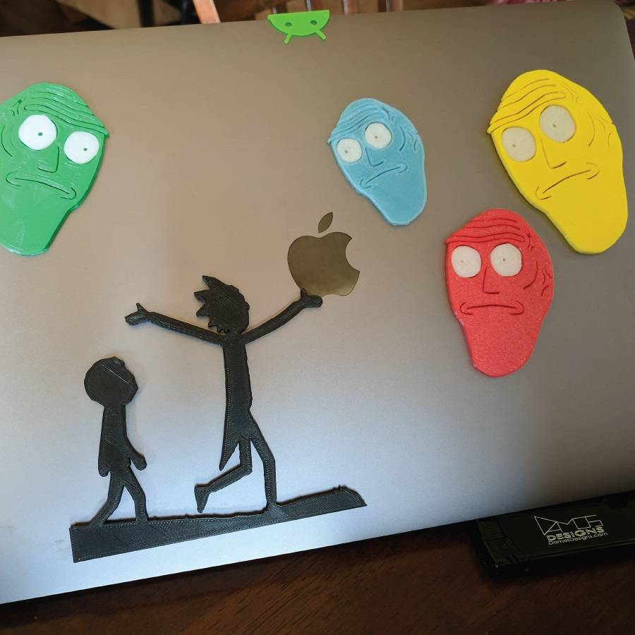 Rick and Morty Laptop Stickers