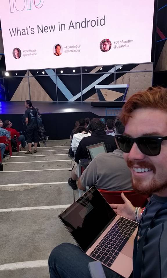 having a great time at Google I/O