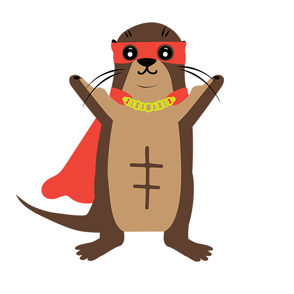a cartoon otter superhero